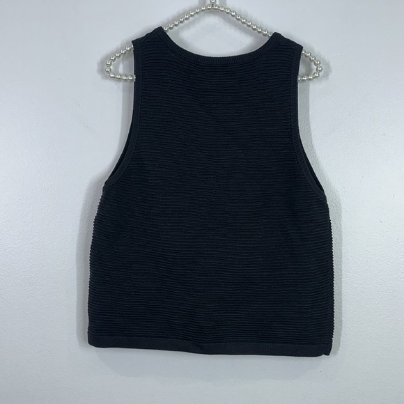 Aritzia Babaton black ribbed sleeveless top - Picture 3 of 6
